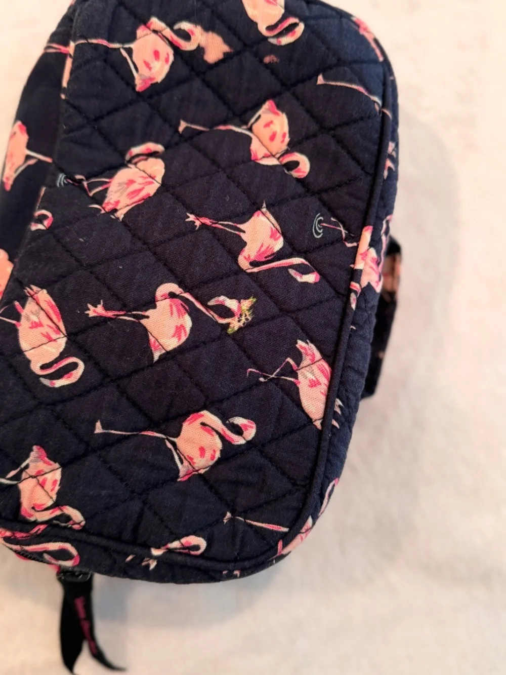 Vera Bradley Double Compartment Flamingo Fiesta Makeup Bag